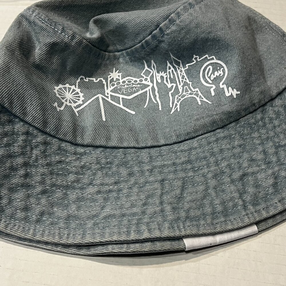 Rivalry Runway Blue Jean Bucket Hat City Scape 100% Cotton Sport Travel Gift NEW - Picture 2 of 8